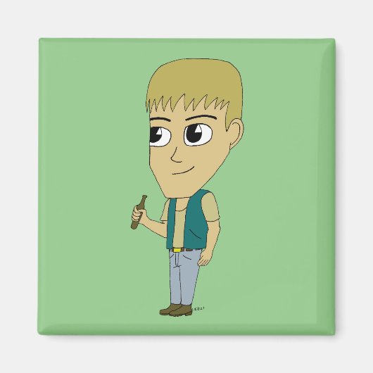 チビ(小さくかわいく書いた感じ) マグネット (正面)