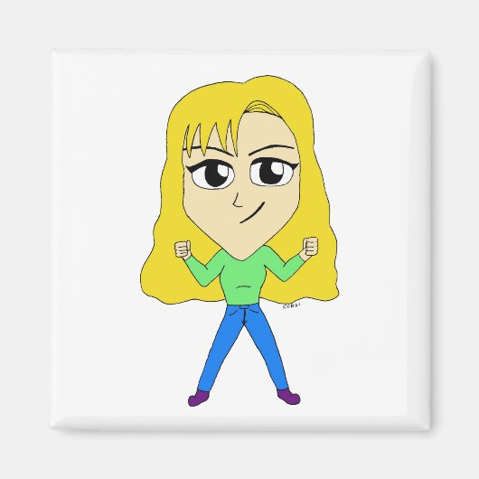 チビ（小さくかわいく書いた感じ） マグネット (正面)