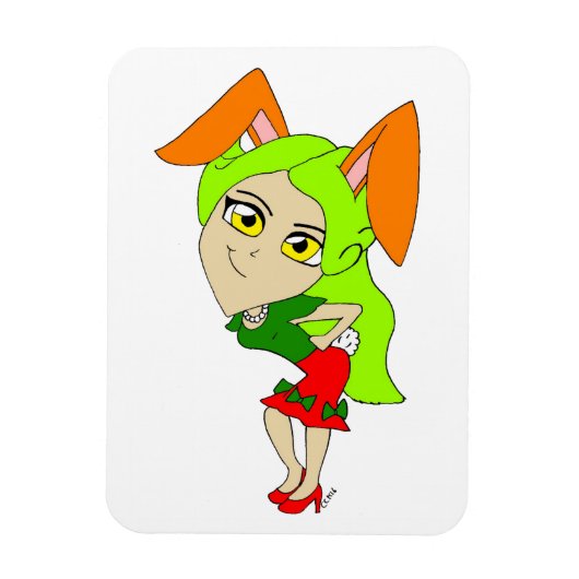 チビ(小さくかわいく書いた感じ) マグネット (縦)