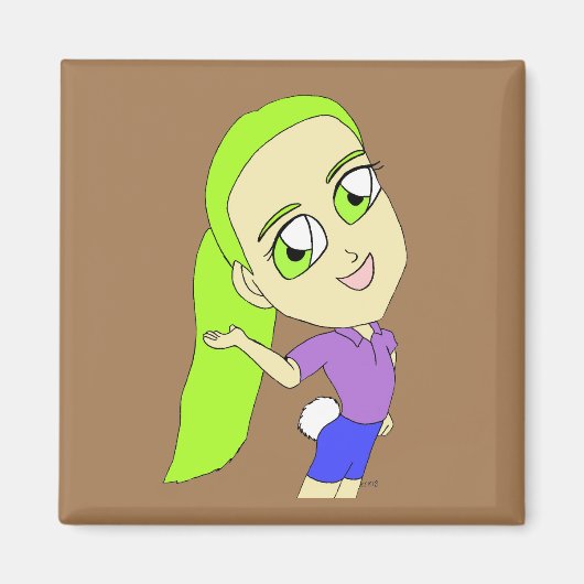 チビ（小さくかわいく書いた感じ） マグネット (正面)