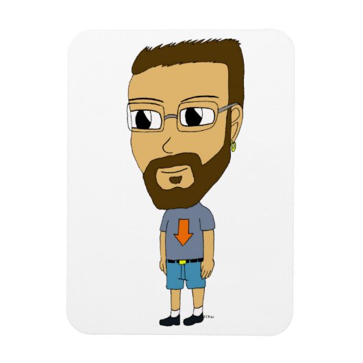 チビ（小さくかわいく書いた感じ） マグネット (縦)