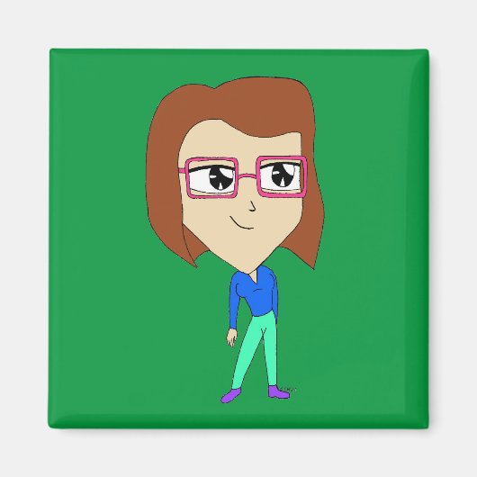 チビ（小さくかわいく書いた感じ） マグネット (正面)