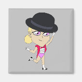 チビ(小さくかわいく書いた感じ) マグネット (正面)