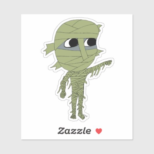 チビ（小さくかわいく書いた感じ）ミイラ シール (シート)