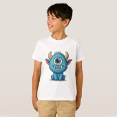 チビ(小さくかわいく書いた感じ)モンスターTシャツ Tシャツ (正面フル)