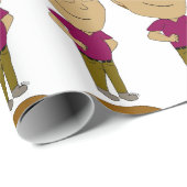 チビ（小さくかわいく書いた感じ） ラッピングペーパー (ロールコーナー)