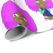 チビ（小さくかわいく書いた感じ） ラッピングペーパー (ロールコーナー)