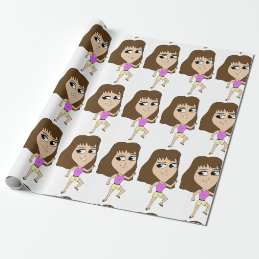 チビ（小さくかわいく書いた感じ） ラッピングペーパー (アンロールド)