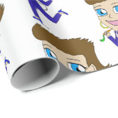 チビ（小さくかわいく書いた感じ） ラッピングペーパー (ロールコーナー)