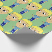 チビ（小さくかわいく書いた感じ） ラッピングペーパー (角)