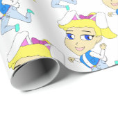 チビ（小さくかわいく書いた感じ） ラッピングペーパー (ロールコーナー)