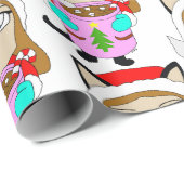 チビ（小さくかわいく書いた感じ） ラッピングペーパー (ロールコーナー)