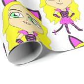 チビ（小さくかわいく書いた感じ） ラッピングペーパー (ロールコーナー)