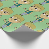 チビ（小さくかわいく書いた感じ） ラッピングペーパー (角)