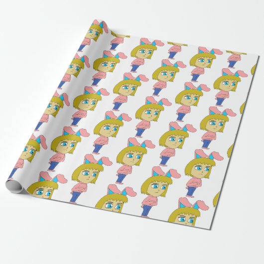 チビ（小さくかわいく書いた感じ） ラッピングペーパー (アンロールド)