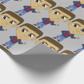 チビ（小さくかわいく書いた感じ） ラッピングペーパー (角)