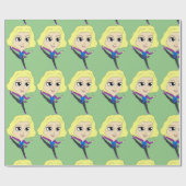 チビ（小さくかわいく書いた感じ） ラッピングペーパー (フラット)