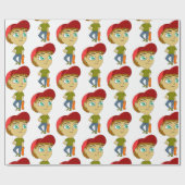 チビ（小さくかわいく書いた感じ） ラッピングペーパー (フラット)