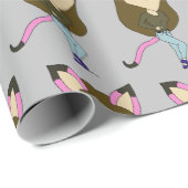 チビ（小さくかわいく書いた感じ） ラッピングペーパー (ロールコーナー)