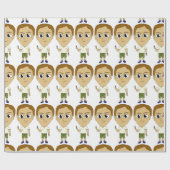 チビ（小さくかわいく書いた感じ） ラッピングペーパー (フラット)