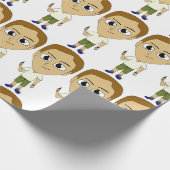 チビ（小さくかわいく書いた感じ） ラッピングペーパー (角)