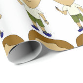 チビ（小さくかわいく書いた感じ） ラッピングペーパー (ロールコーナー)