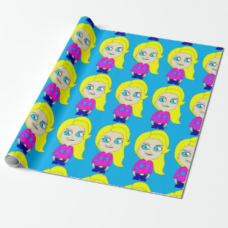 チビ（小さくかわいく書いた感じ） ラッピングペーパー