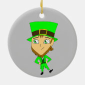 チビ（小さくかわいく書いた感じ）レプレシャン セラミックオーナメント (裏面)