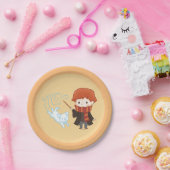 チビ（小さくかわいく書いた感じ）ロンヴァーズリーパトロナス ペーパープレート (パーティー)