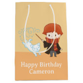 チビ（小さくかわいく書いた感じ）ロンヴァーズリーパトロナス ミディアムペーパーバッグ (正面)