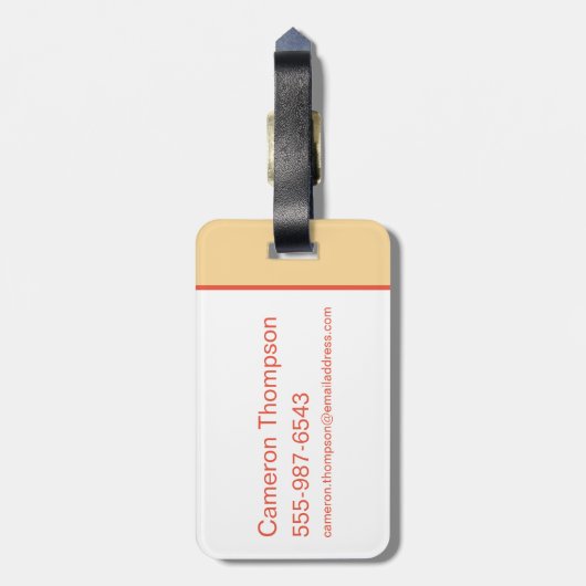 チビ（小さくかわいく書いた感じ）ロンヴァーズリーパトロナス ラゲッジタグ (裏面縦)