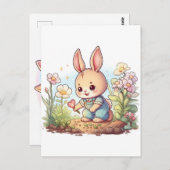 チビ（小さくかわいく書いた感じ）動物 ポストカード (正面/裏面)