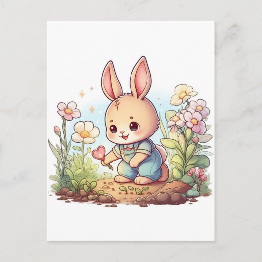 チビ（小さくかわいく書いた感じ）動物 ポストカード (正面)