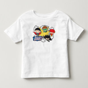 チビ(小さくかわいく書いた感じ)司法連盟アメリカ爆発 トドラーTシャツ