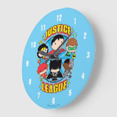 チビ(小さくかわいく書いた感じ)司法連盟 ラージ壁時計 (傾斜)