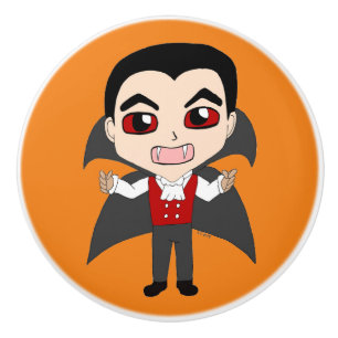 チビ(小さくかわいく書いた感じ)吸血鬼 セラミックノブ