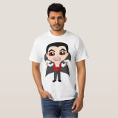 チビ（小さくかわいく書いた感じ）吸血鬼 Tシャツ (正面フル)