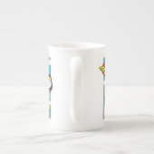 チビ（小さくかわいく書いた感じ）女疑問に思性 – 真実を教えてバレンタイン ボーンチャイナマグカップ (裏面)