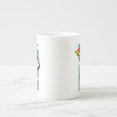 チビ(小さくかわいく書いた感じ)女疑問に思性 – 真実を教えてバレンタイン ボーンチャイナマグカップ (正面)