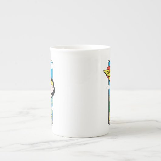 チビ（小さくかわいく書いた感じ）女疑問に思性 – 真実を教えてバレンタイン ボーンチャイナマグカップ (正面)