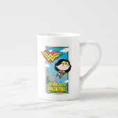 チビ(小さくかわいく書いた感じ)女疑問に思性 – 真実を教えてバレンタイン ボーンチャイナマグカップ (右)