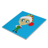 チビ（小さくかわいく書いた感じ）小妖精や小人 タイル (側面)