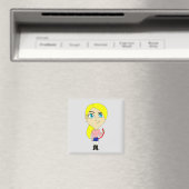 チビ（小さくかわいく書いた感じ）「悪い」女の子 マグネット (インサイチュ (食洗機))