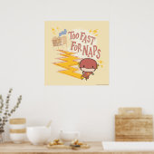 チビ（小さくかわいく書いた感じ） |昼寝 ポスター (キッチン)