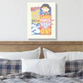 チビ（小さくかわいく書いた感じ）疑問に思女性 | Sassyパンツをはいてる！ キャンバスプリント (インサイチュ (寝室))