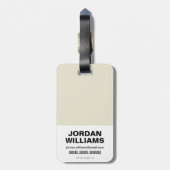 チビ（小さくかわいく書いた感じ）疑問に思女性 | Sassyパンツをはいてる！ ラゲッジタグ (裏面縦)