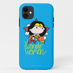 チビ(小さくかわいく書いた感じ)疑問に思投げ飛んでいる縄付き女性 iPhone 11 ケース