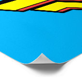 チビ(小さくかわいく書いた感じ)疑問に思水玉模様とロゴ付き女性 ポスター (角)