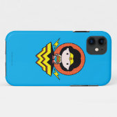 チビ(小さくかわいく書いた感じ)疑問に思水玉模様とロゴ付き女性 Case-Mate iPhoneケース (裏面(横))