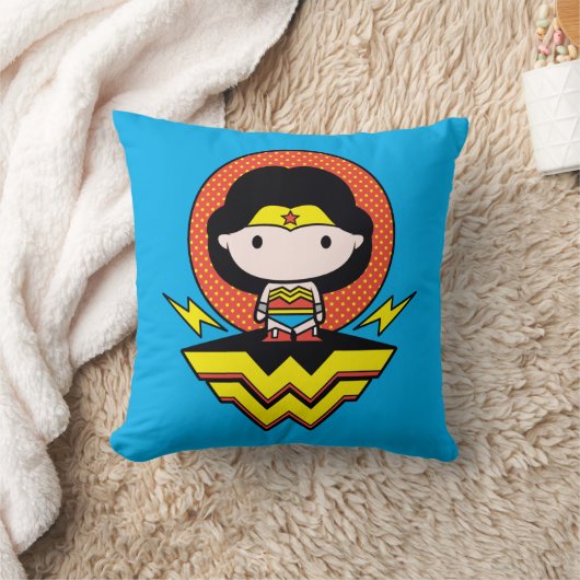 チビ（小さくかわいく書いた感じ）疑問に思・水玉模様 クッション (ブランケット)